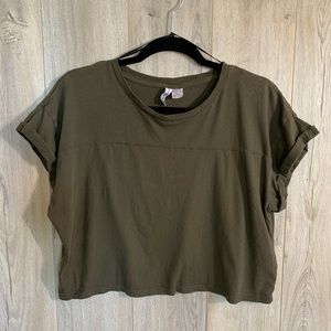 H&M Divided Olive Green Crop Top